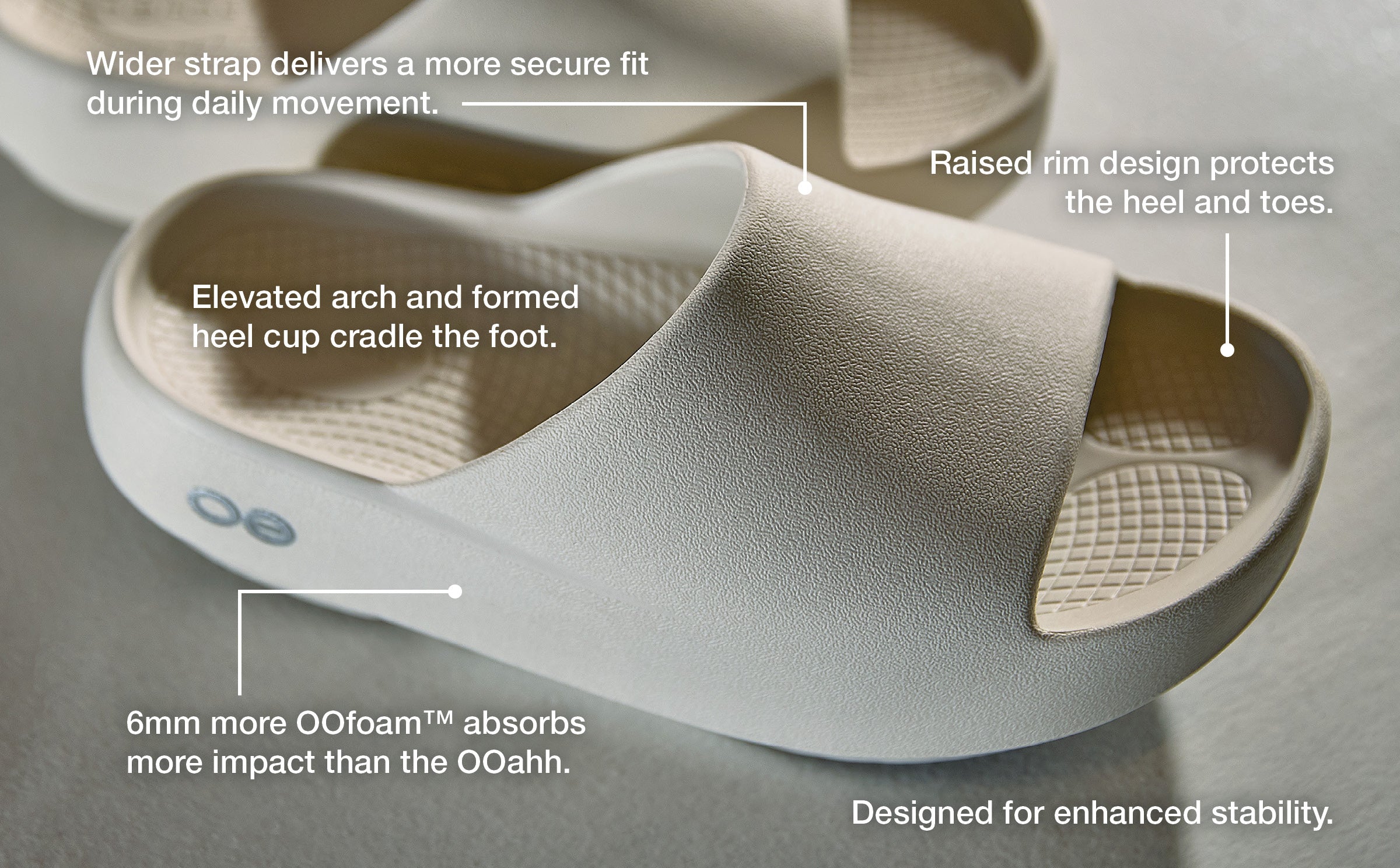 Women'S OOahh PLUS Slide Sandal - Chalk - Image 3