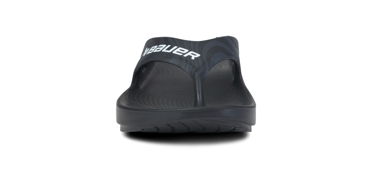 BAUER/OOFOS Men'S OOriginal Sport Sandal – Black Asphalt - Image 3