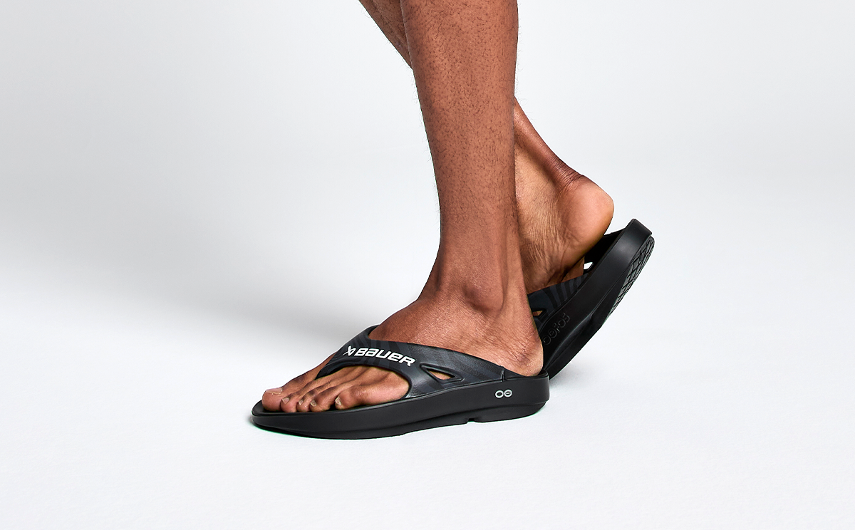 BAUER/OOFOS Men'S OOriginal Sport Sandal – Black Asphalt - Image 8