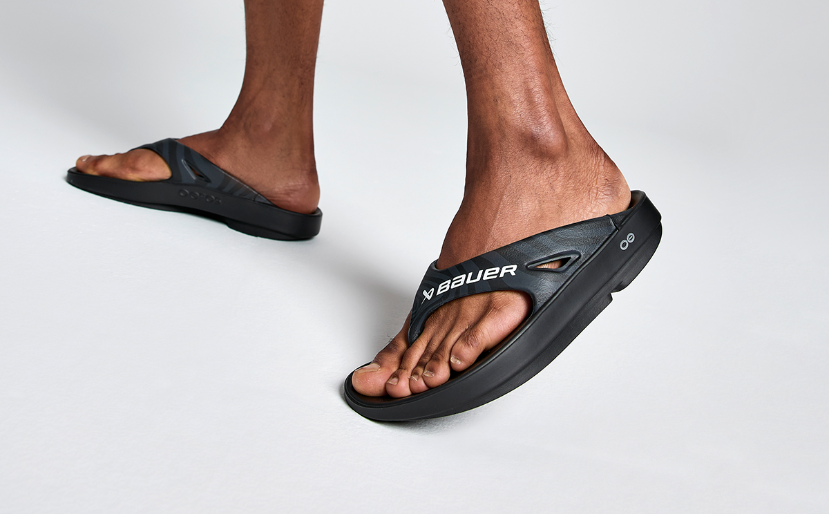 BAUER/OOFOS Men'S OOriginal Sport Sandal – Black Asphalt - Image 9