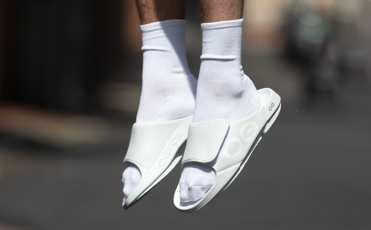 Men'S OOahh Sport Flex Sandal - White - Image 8